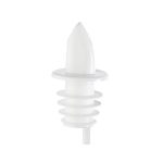 THE BARS - FREE FLOW POURER WHITE PLASTIC - SET OF 12