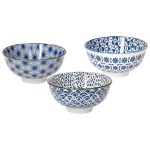 TOGNANA - JAPANESE RICE BOWL BLUE / 3 TYPES 12 CM