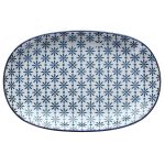 TOGNANA - OVAL PLATE BLUE STAR 23 x 15.5 CM