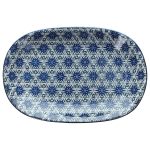 TOGNANA - OVAL PLATE BLUE STAR 28 x 19 CM