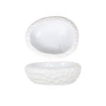 VIEJO - TEIDE WHITE OVAL PRESENTATION PLATE 20 x 16 x 6 CM
