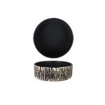 VIEJO - TEIDE BLACK BEIGE ROUND BOWL 15 x 5 CM / 65 CL