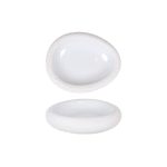 VIEJO - WHITE CANTABRO OVAL PRESENTATION BOWL 20 x 16 x 4.5 CM