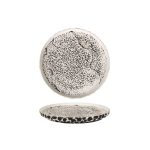 VIEJO - TEIDE BLACK BEIGE ROUND PLATE 25 x 3 CM