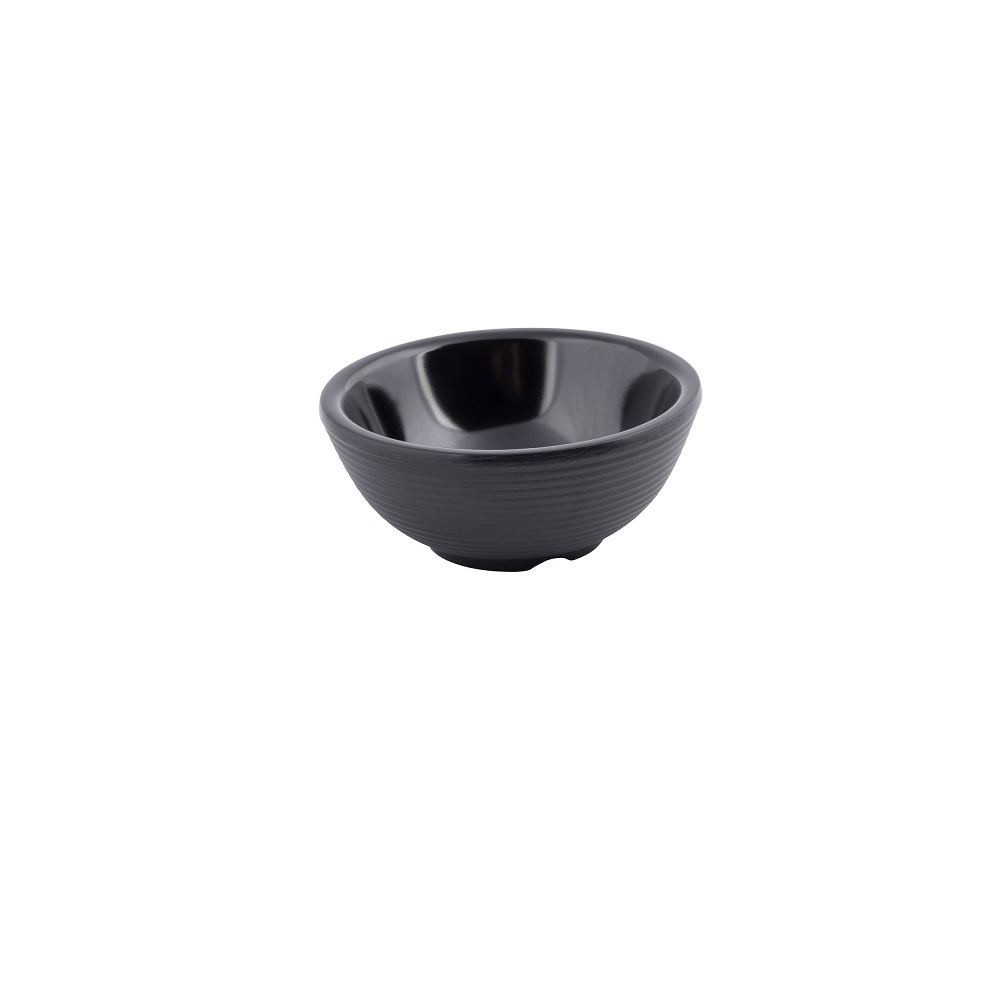 RAM4RBK.jpg TC - RIBBED RAMEKIN BLACK 9.2 x 4 CM / 120 ML - Image 1