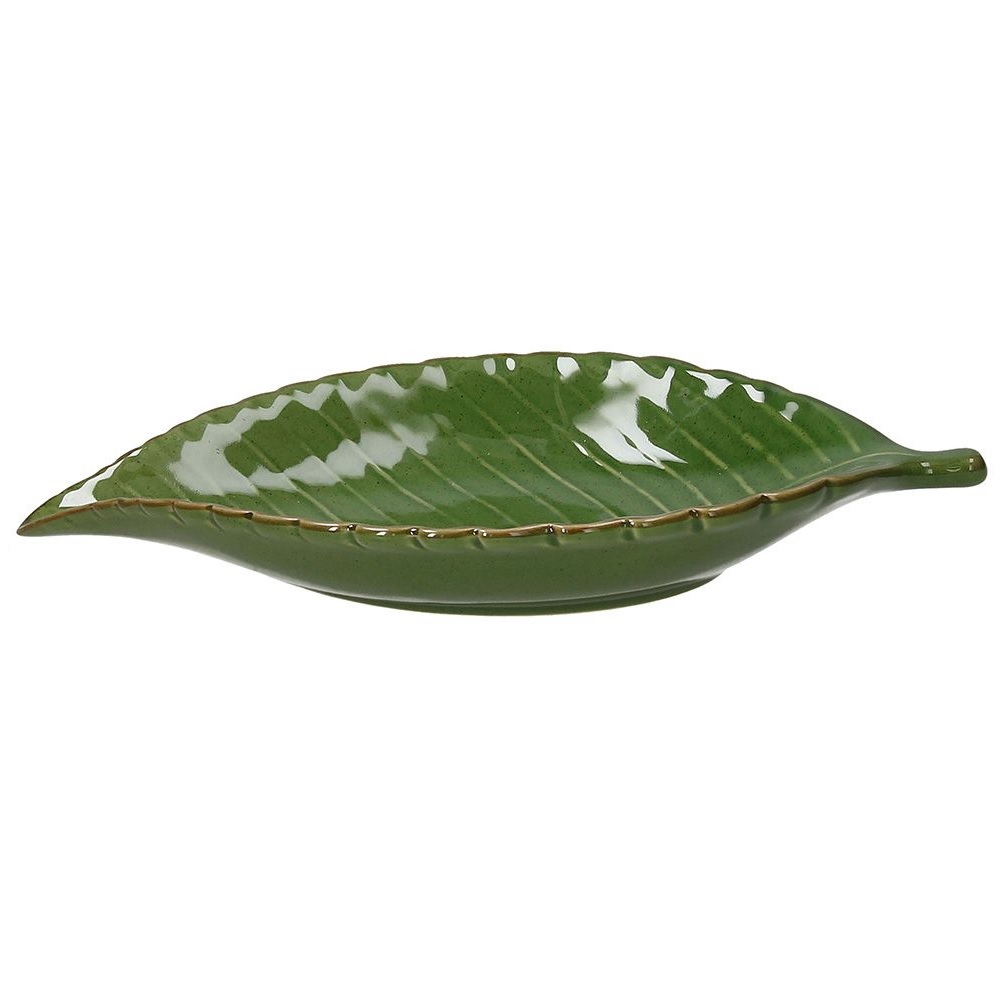 RE1PI163308.jpg TOGNANA - GREEN BOWL LEAF 20 x 12 CM - Image 1