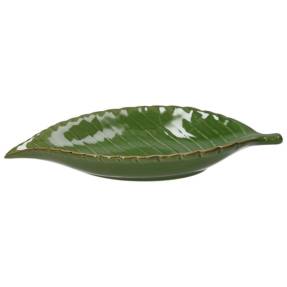 RE1PI183308.jpg TOGNANA - GREEN BOWL LEAF 26 x 14 CM - Image 1