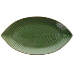 TOGNANA - GREEN PLATE LEAF 34 x 18 CM