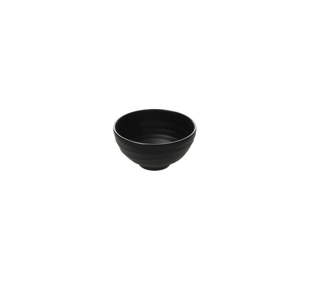 S0924140NER.jpg TOGNANA - MELAMINE BLACK FOOTED BOWL 14 CM / 0.5 L - Image 1