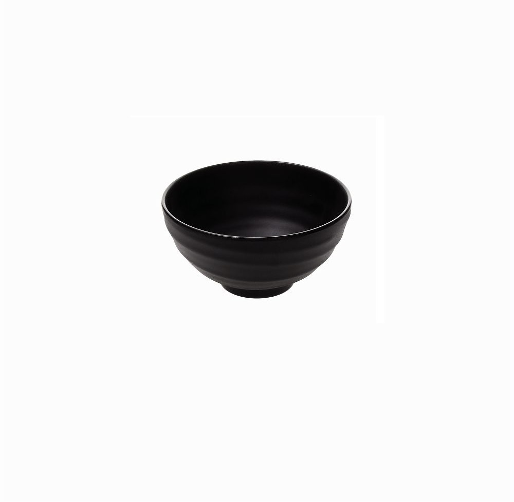 S0924230NER.jpg TOGNANA - MELAMINE BLACK FOOTED BOWL 22 CM / 2.2L - Image 1