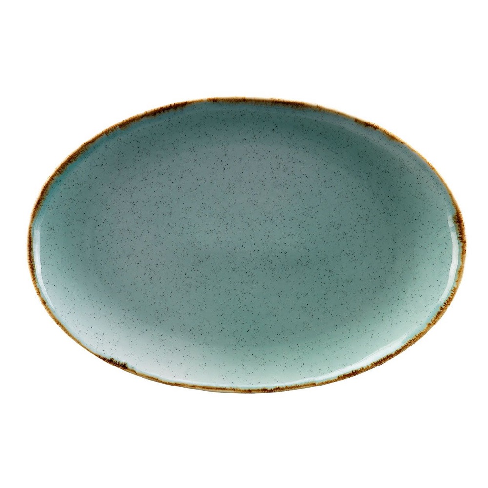 TA020353277.jpg TOGNANA - TREND SPLIT GREEN OVAL PLATTER 35 x 25 CM *Chipping Guarantee 14213 - Image 1