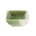 TOKYO - SOY SAUCE DISH ORIBE 7.5 x 3 CM GREY/GREEN