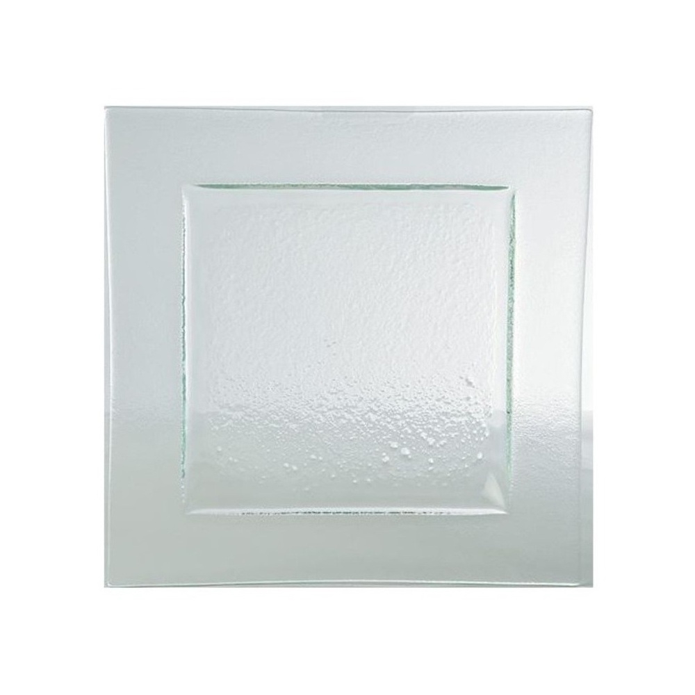 UTAG15201.jpg *DISCONTINUED - UTOPIA - GOBI SQUARE PLATE CLEAR 32 CM - Image 1