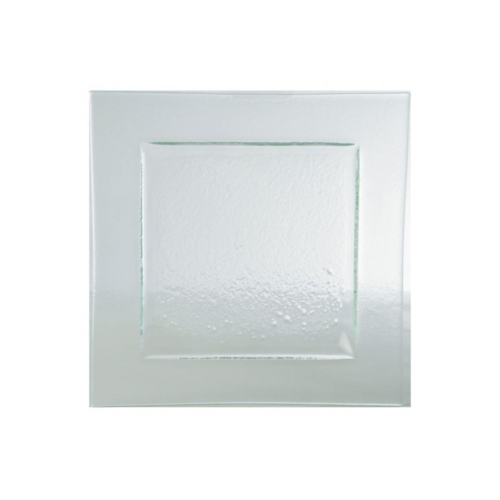 UTAG15301-CLEAR.jpg *DISCONTINUED - UTOPIA - GOBI SQUARE PLATE CLEAR 26 CM - Image 1