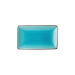 *DISCONTINUED - UTOPIA - SOHO AQUA RECTANGULAR PLATE 21 x 14 CM