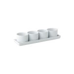 UTOPIA - TITAN GOURMET 4 ROUND BOWLS 6 CL TRAY 25 x 7 CM