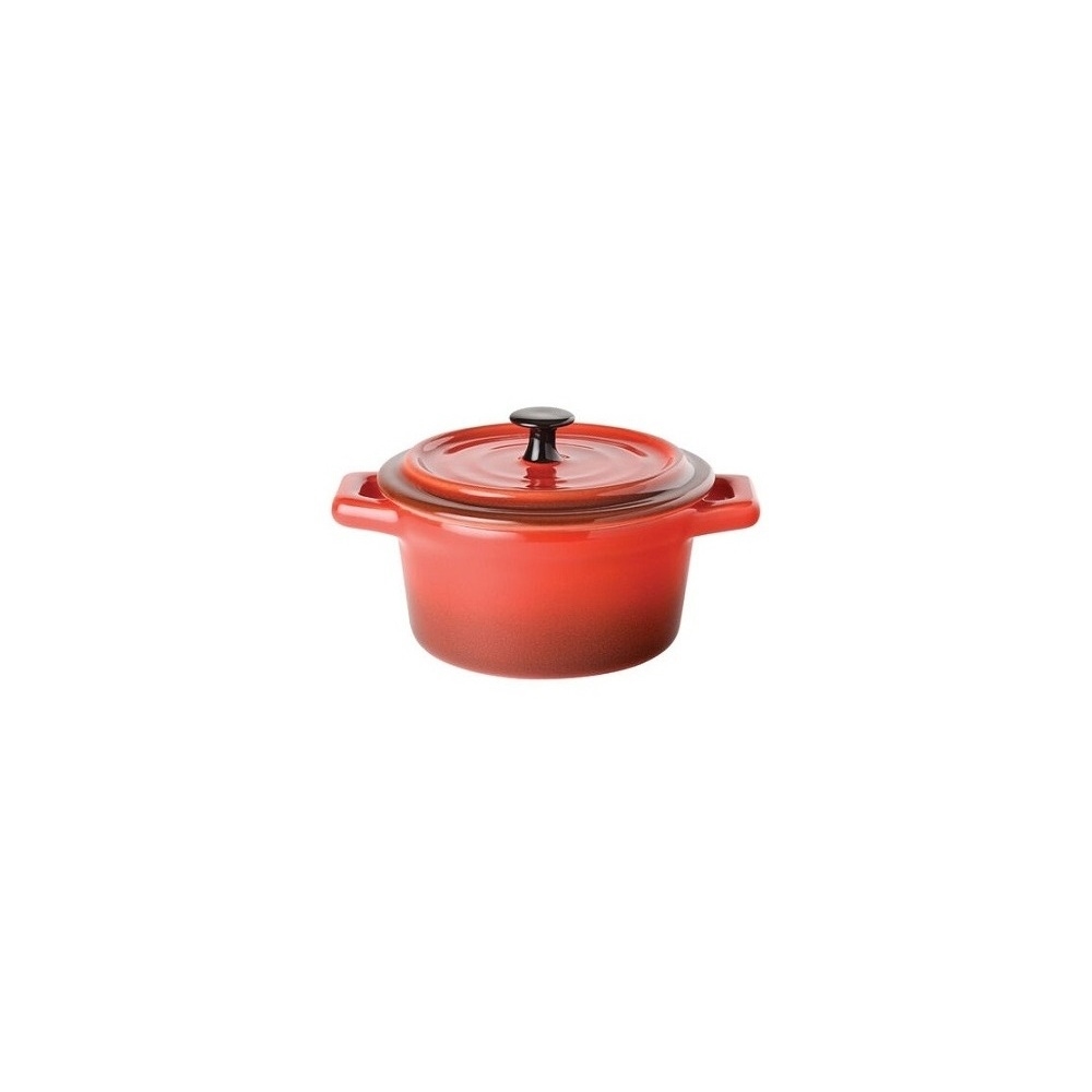 UTM14019.jpg UTOPIA - FLAME ROUND CASSEROLE RED 10 CM / 26 CL - Image 1