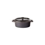 *DISCONTINUED - UTOPIA - MIDNIGHT BLACK OVAL CASSEROLE 10.5 CM / 38 CL