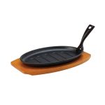 UTOPIA - SIZZLE PLATTER WITH WOODEN BASE 27 CM