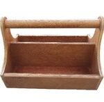 WOODEN COUNTER DISPLAY WITH BAR HANDLE 25 x 18 x 8 CM