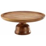STYLE - ACACIA WOOD CAKE STAND 33 CM H: 13 CM