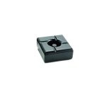 TC - TWO PIECE BLACK WINDPROOF ASHTRAY 12.5 CM