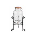 APS - GLASS DISPENSER 7 LTS WITH BLACK METALLIC STAND