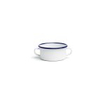 COMAS - ENAMELLED CASSEROLE W/HANDLE WHITE/BLUE Ø 10 CM