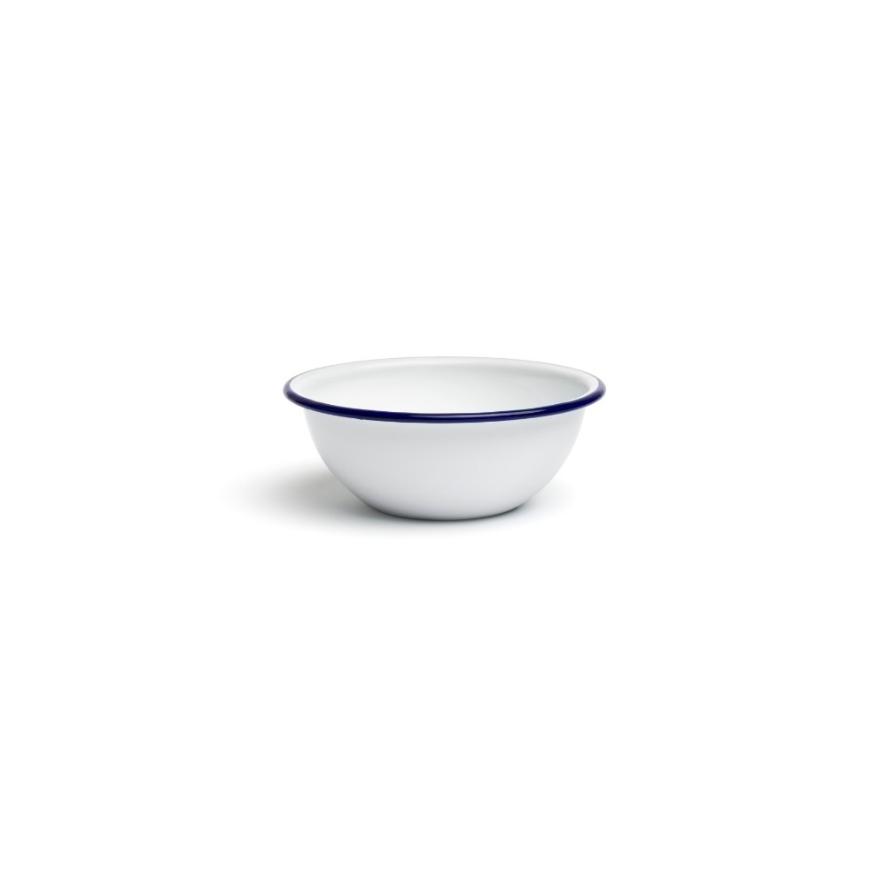 7526.jpg COMAS - ENAMELLED BOWL WHITE/BLUE Ø 14 CM - Image 1