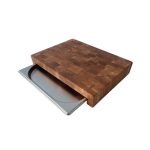 CHEFS SOUL - OAKTRAY WOOD CUTTING BOARD WITH ST/ST TRAY 37 x 27 x 5 CM NATURAL OAK