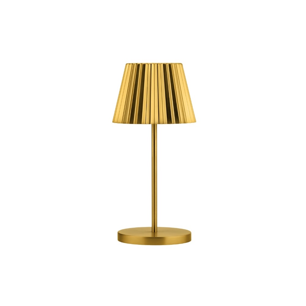 H85300.jpg UTOPIA - DOMINICA LED CORDLESS LAMP 26 CM BRUSHED GOLD - Image 1