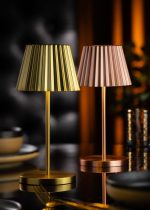 UTOPIA - DOMINICA LED CORDLESS LAMP 26 CM BRUSHED GOLD - Image 3