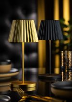 UTOPIA - DOMINICA LED CORDLESS LAMP 26 CM BRUSHED GOLD - Image 4