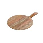XM - HAND SERVING PLATTER ROUND MELAMINE WOOD EFFECT 32 CM No.7111