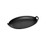 XM - SAGANI OVAL MELAMINE BLACK MATT 30.5 X 18 CM No.4002