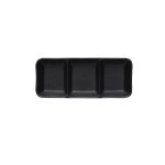 TOGNANA - MELAMINE BLACK RECTANGULAR 3 COMPARTMENT PLATE 19.5 x 3.8 CM S0934M60NER