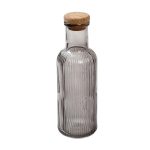 *DISCONTINUED - ESPIEL - ASH GLASS BOTTLE 1 L WITH CORK LID