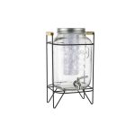 BNOV - GLASS DISPENSER WITH METAL STAND 4 LT