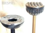 ESPIEL - OUTDOOR STANDING ALUM. ASHTRAY BLACK 24x24x62 CM - Image 2