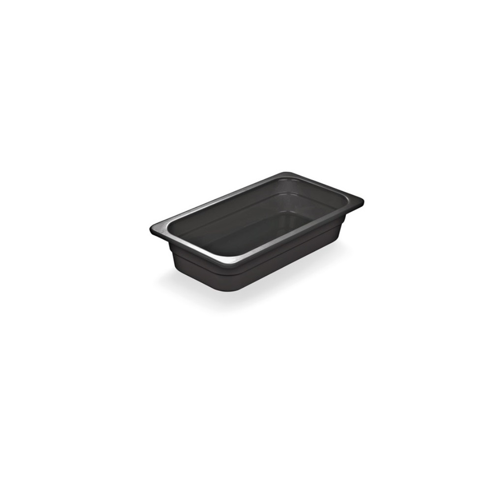 12-215.jpg BNOV - BLACK MELAMINE GN 1/3 x 65 MM - Image 1