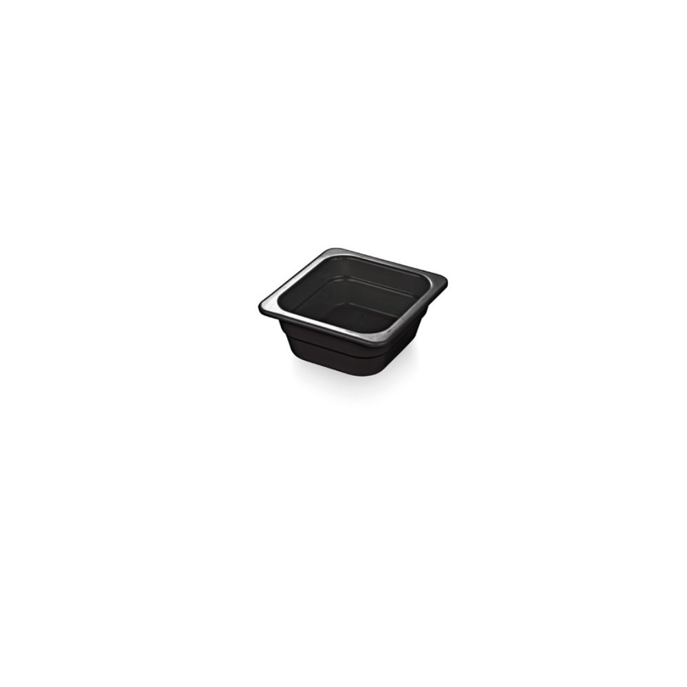 12-225.jpg BNOV - BLACK MELAMINE GN 1/6 x 65 MM - Image 1