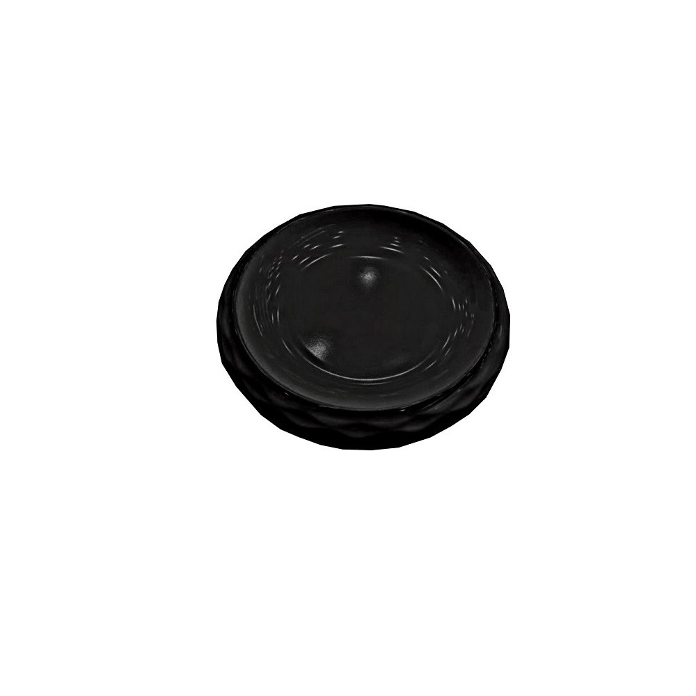 12-291.jpg BNOV - BLACK MELAMINE DESIGN BOWL 17 x 19 x 5 CM - Image 1