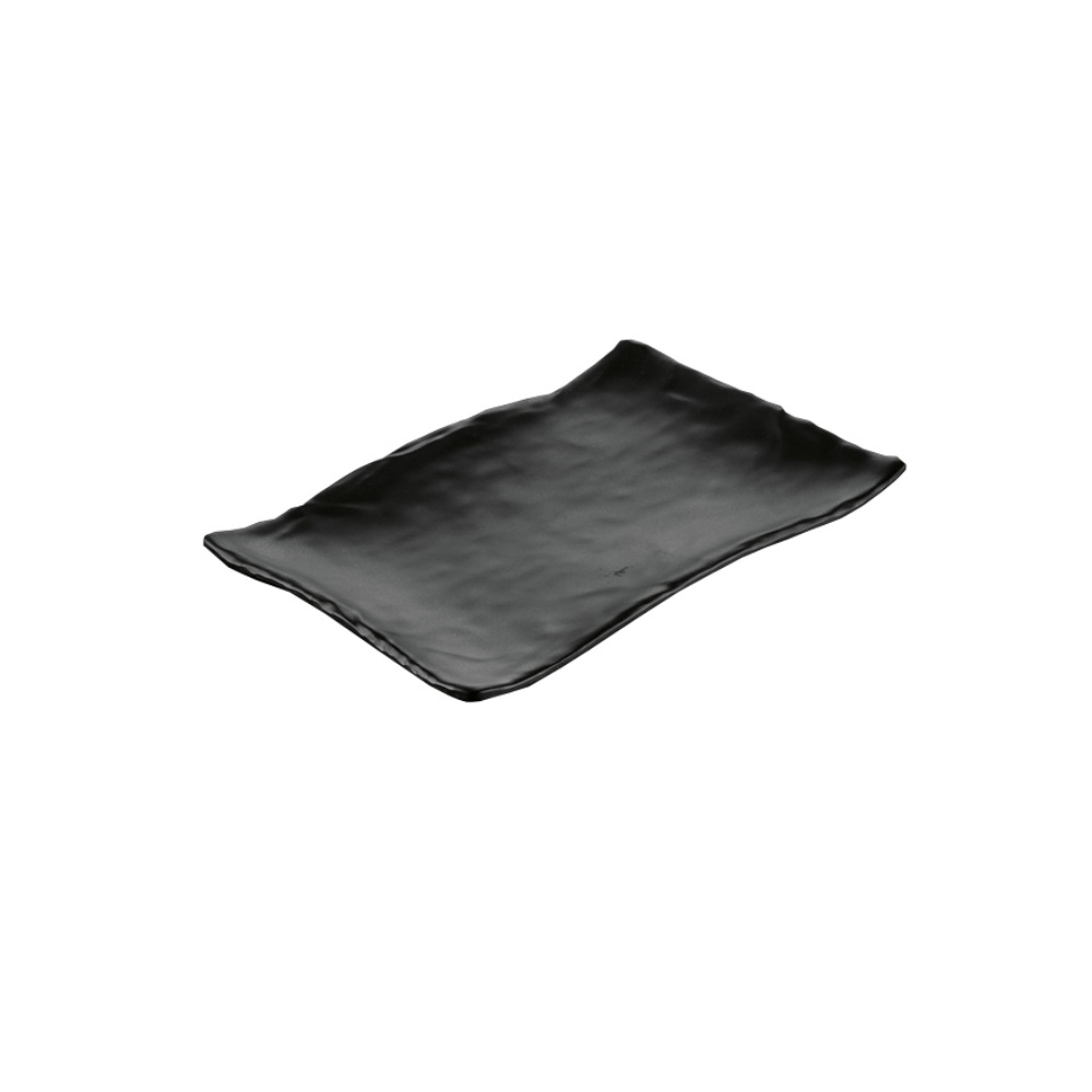 12-300.jpg BNOV - BLACK MELAMINE RECTANGULAR PLATTER 27.3 x 18.7 x 2.2 CM - Image 1