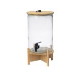 HIT - XL LEMONADE TAP GLASS, HOLDER AND LID N BAMBOO 7.5 LT