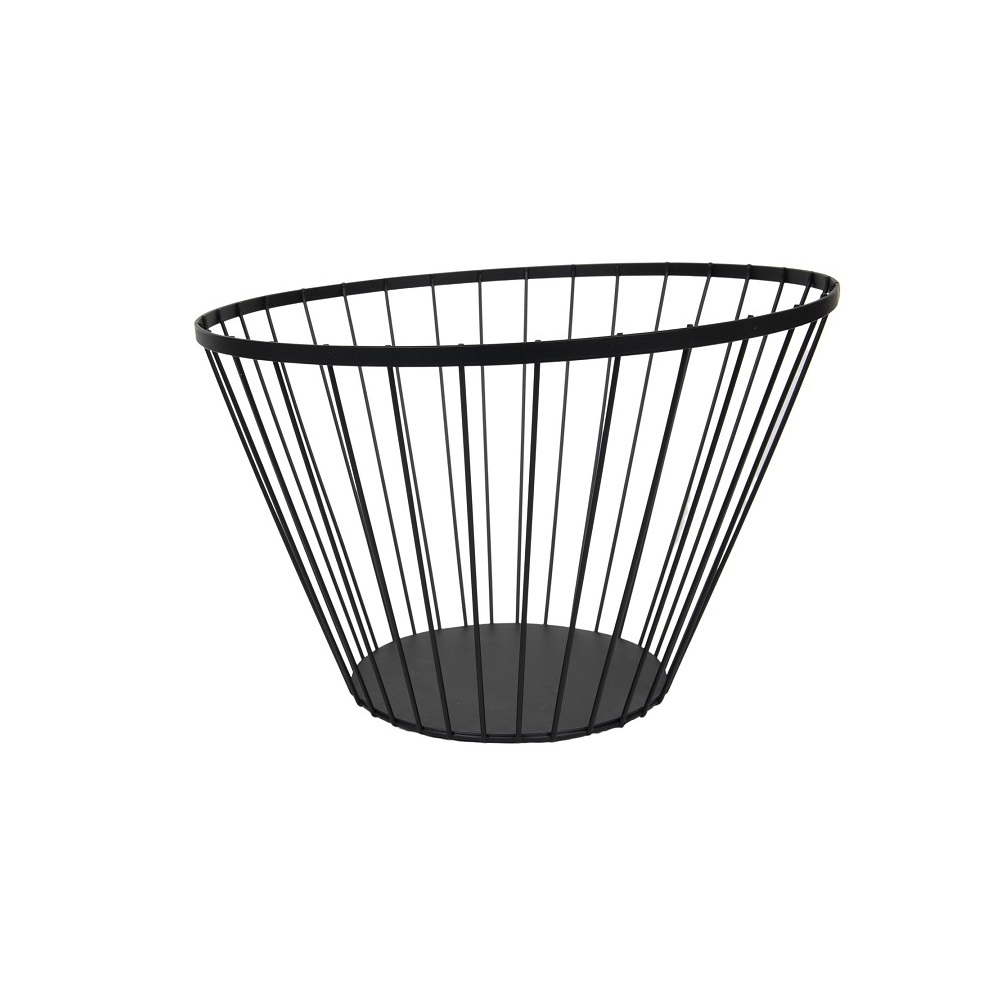 23494208.jpg HIT - FRUIT BASKET BLACK METAL 28 x 18 CM - Image 1