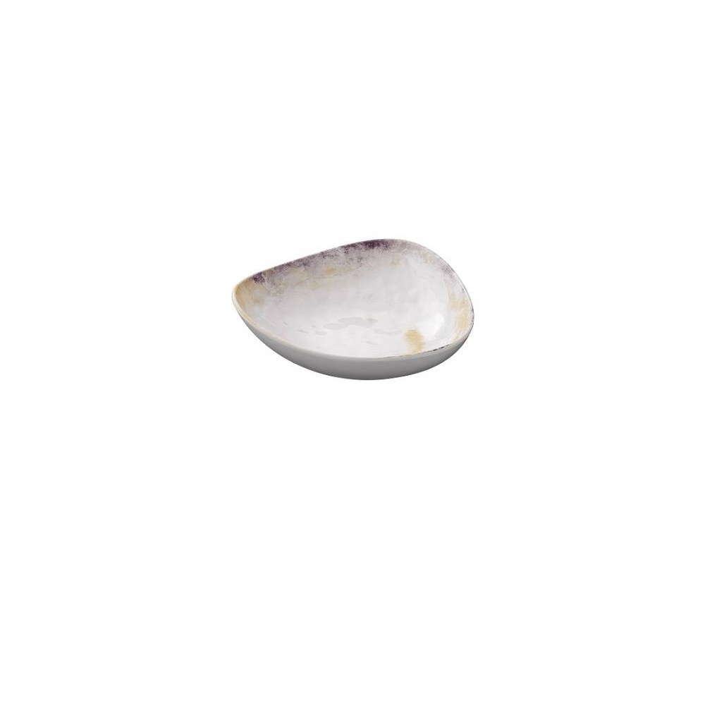 T8662.jpg LEONE - GALASSIA DECORATED MELAMINE TRIANGLE BOWL 23.5 x 6 CM - Image 1