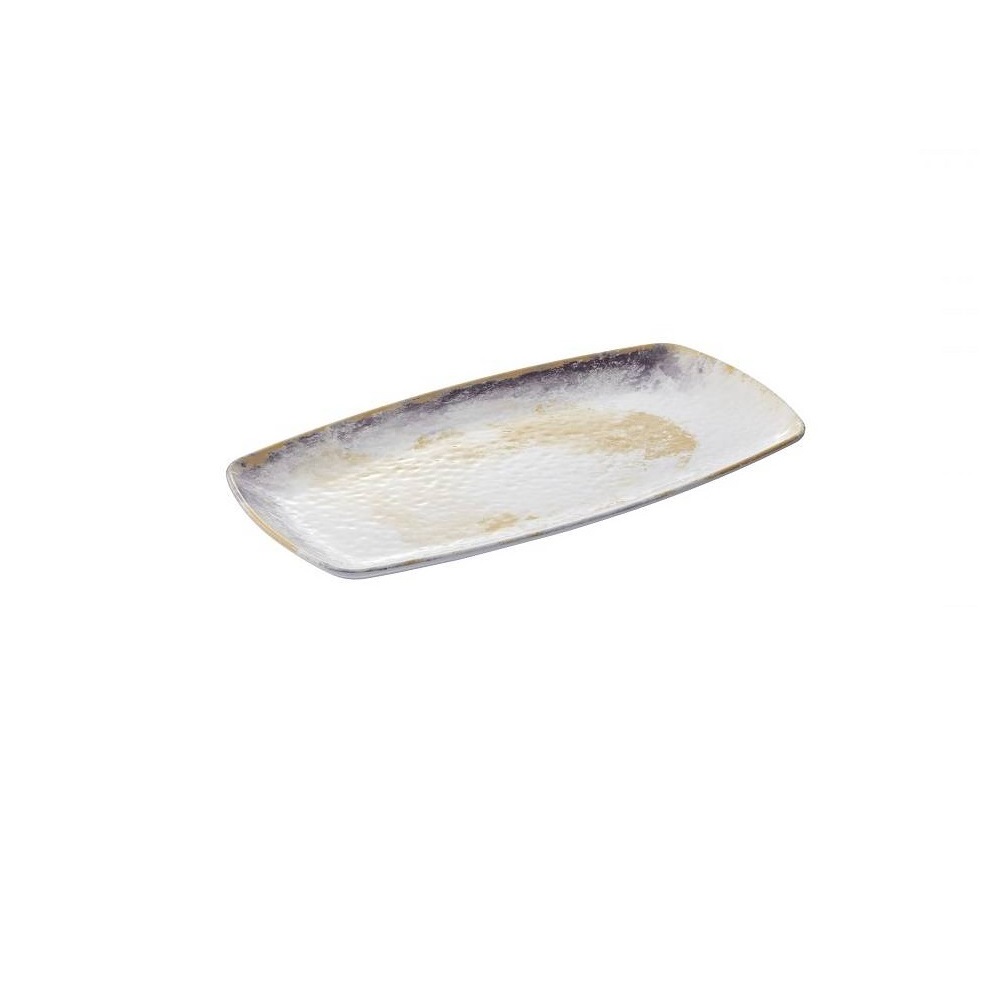 T8668.jpg LEONE - GALASSIA DECORATED MELAMINE RECTANGULAR PLATE 29.5 x 15 x 2.5 CM - Image 1