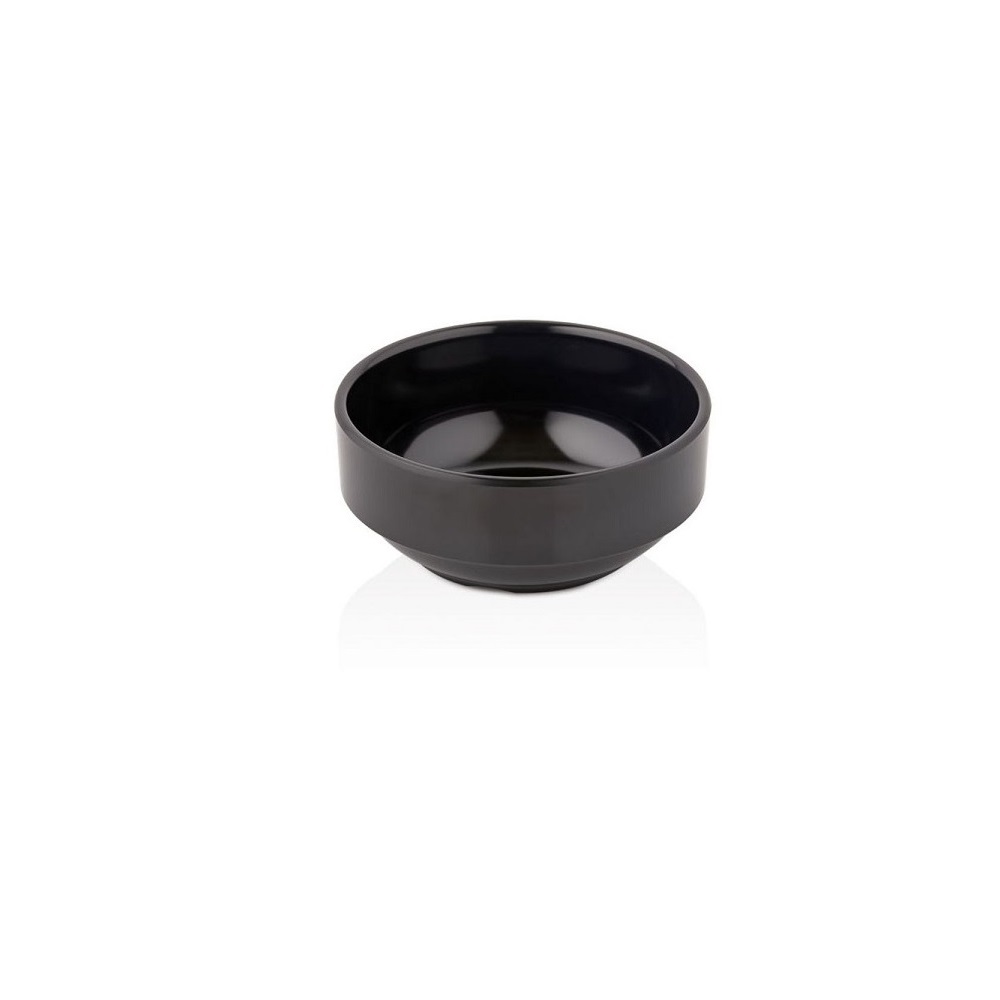 0049162.jpg XM - BLACK MELAMINE CEREAL BOWL STACKABLE 12 CM No.9162 - Image 1