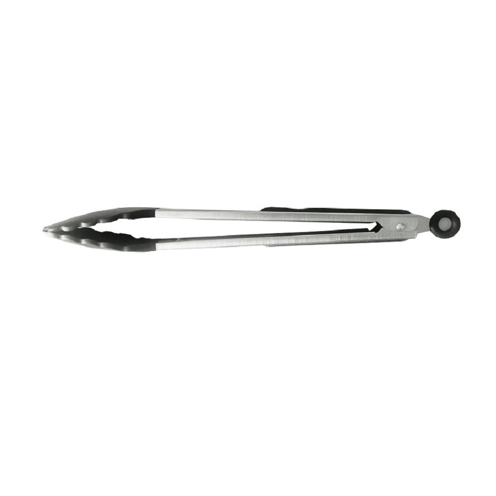 05-454.jpg NOV - INOX TONG WITH SILICONE END BLACK 34 CM - Image 1