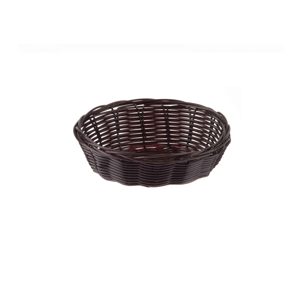 1471.jpg TC - OVAL HANDWOVEN BASKET 18 x 12.5 x 5 CM BROWN - Image 1